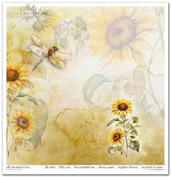 ITD Set 11 Stk 31x32cm einseitig Scrapbooking Papier 200g, Summer Love Story vol. 1