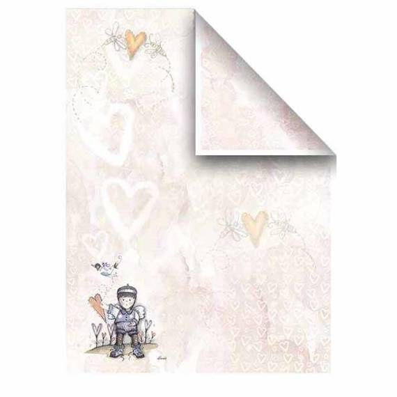 ITD Set 6 Stk A4 doppelseitig Scrapbooking Papier 200g, Valentine's Day SCRAP-033