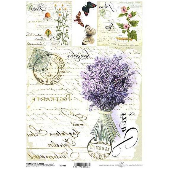 ITD Transferpapier für decoupage CLASSIC A4 T60-023 Heidekrautwiese