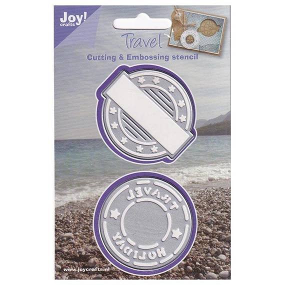JOY! CRAFTS Stanzform Präge Stanzschablone Cutting Die - Holiday Travel Briefmarke 