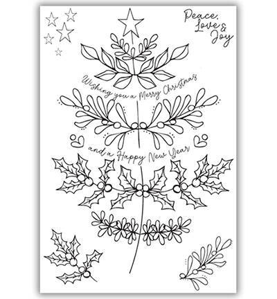 JULIE HICKEY - Polymer-Stempel - Oh Christmas Tree, Weihnachtsbaum