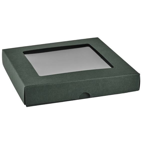 Kartenbox mit Fenster quadratisch grün - RzP