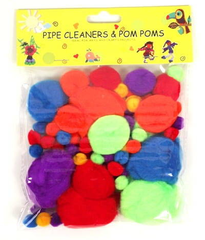 Klein POMPONS 1-4 cm Bommel Bastelmaterial Bälle zum Basteln, pastell mix