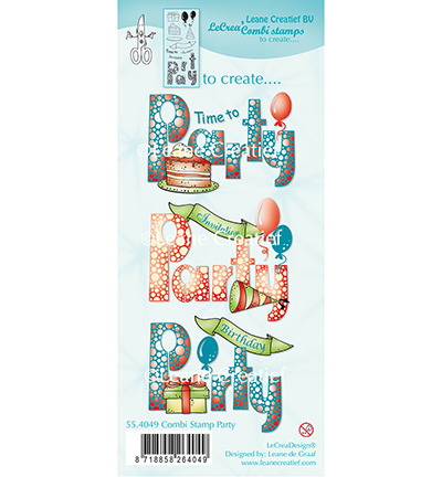 LEANE Transparent Acryl Stempel Motivstempel Clear Stamp -  Party 