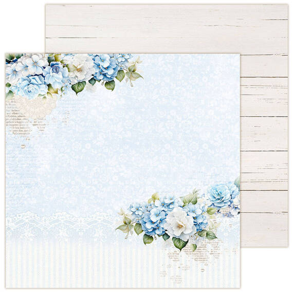 LEMONCRAFT 18Blatt 20x20cm doppelseitig Scrapbooking Papier 250g, Dear Diary - Hydrangea