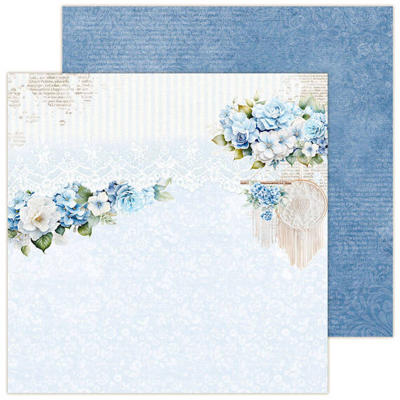 LEMONCRAFT 18Blatt 20x20cm doppelseitig Scrapbooking Papier 250g, Dear Diary - Hydrangea