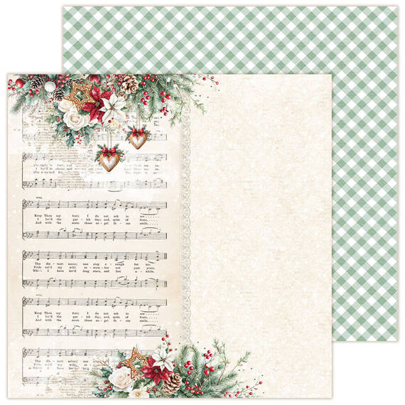 LEMONCRAFT Set 6Blatt 30x30cm doppelseitig Scrapbooking Papier 250g, Christmas Magic