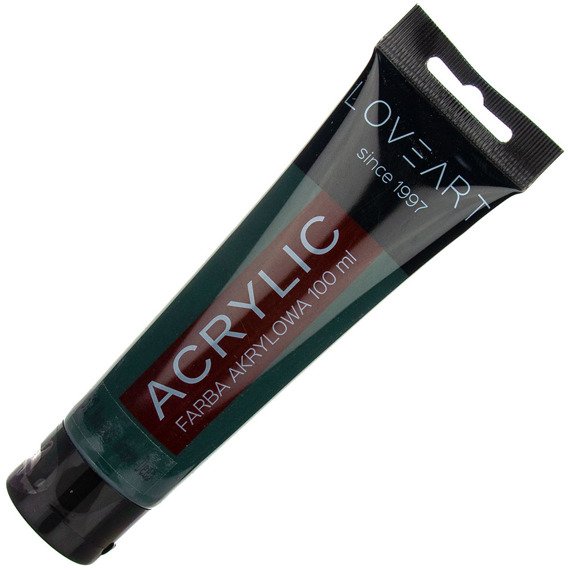 LOVEART 100ML Acrylfarbe Malfarbe Künstlerfarbe Malen Farbe, Hook green deep 512, dunkelgrün