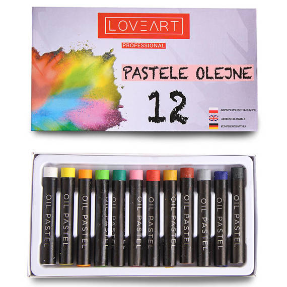 LOVEART Ölpastellkreide Öl Pastell Ölkreide Kreide für Künstler 12 Farben 