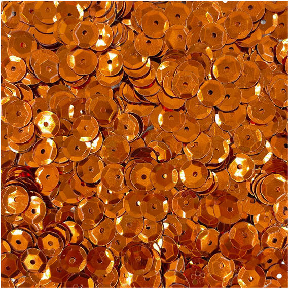 LOVEART SEQUINS für Handwerk Runde Lose metallic Pailletten 9mm/15g, orange