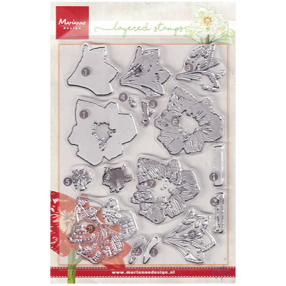 MARIANNE DESIGN Stempel Motivstempel Acryl Stempel  - Tiny's amarylis, Amaryllis, Blumen