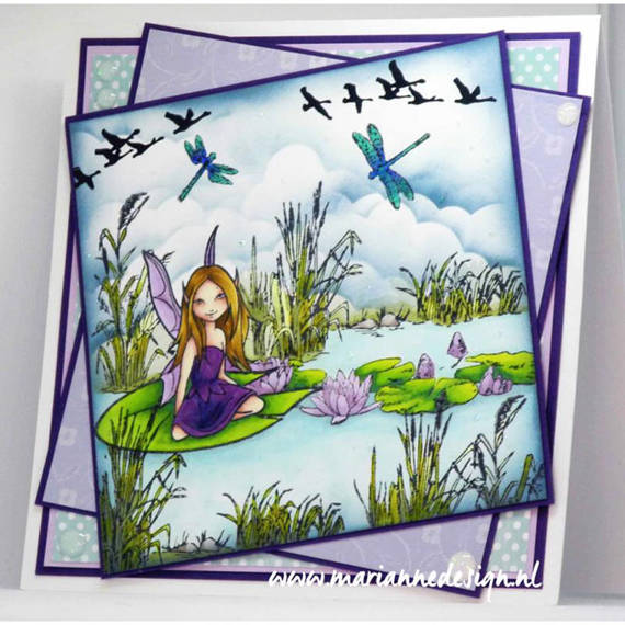 MARIANNE DESIGN Transparenten Stempel Motivstempel - Waterlilies border, Seerosen