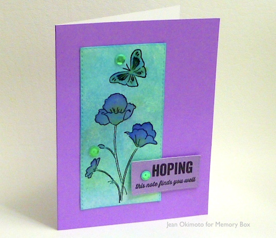 MEMORY BOX Gummistempel Stempel Motivstempel Blumen und Schmetterling