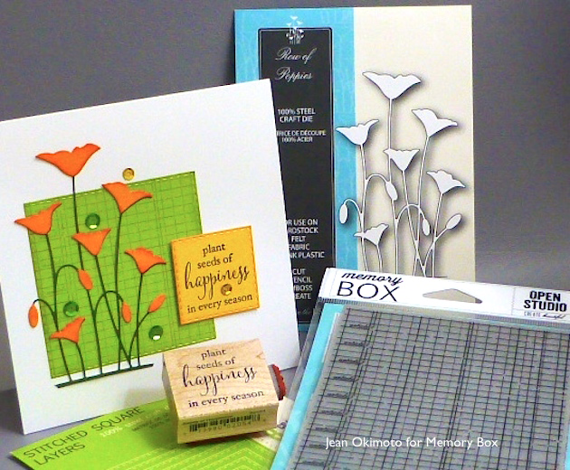 MEMORY BOX Gummistempel Stempel Motivstempel Seeds of Happiness Untertitel 