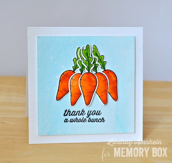 MEMORY BOX Stanzform Präge Stanzschablone Cutting Die + Briefmarke - Veggie Good - Gemüse