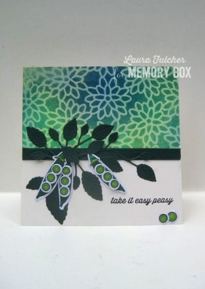 MEMORY BOX - Stanzform Präge Stanzschablone Cutting Die + Stempel - Easy Peasy - Erbsen