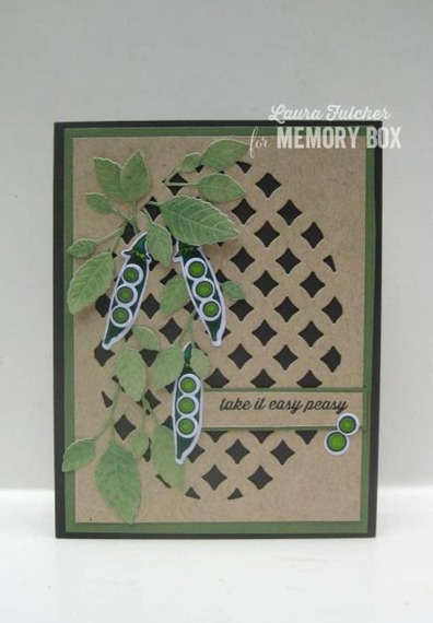 MEMORY BOX - Stanzform Präge Stanzschablone Cutting Die + Stempel - Easy Peasy - Erbsen