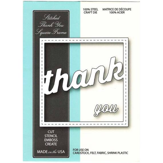 MEMORY BOX Stanzform Präge Stanzschablone Scrapbooking, Rahmen Thank You 99269