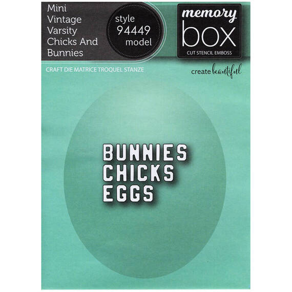 MEMORY BOX Stanzformen Set Stanzschablone Scrapbooking Die Cut, Bunnies Chicks Eggs 94449