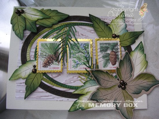 MEMORY BOX Stanzformen Set Stanzschablone Scrapbooking Die Cut,Pine Needle Oval Frame Rahmen mit Zweigen