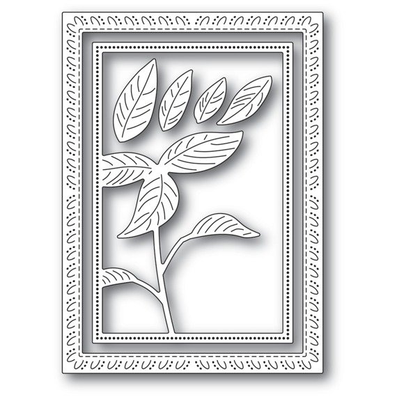 MEMORY BOX Stanzformen Set Stanzschablone Scrapbooking Die Cut,Simple Poinsettia Frame Weihnachtsstern-Rahmen