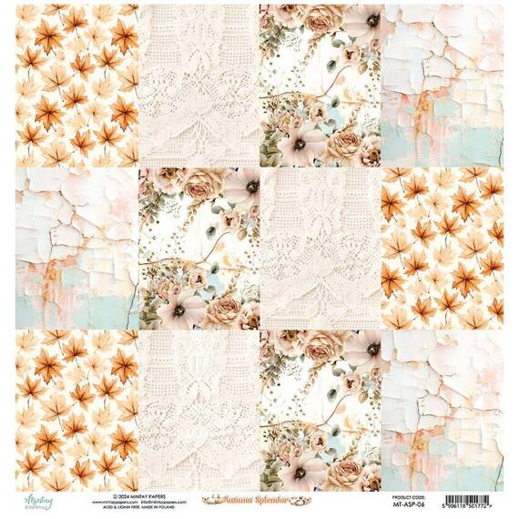 MINTAY 30x30cm doppelseitig Scrapbooking Craft Papier 240g - Autumn Splendor 06