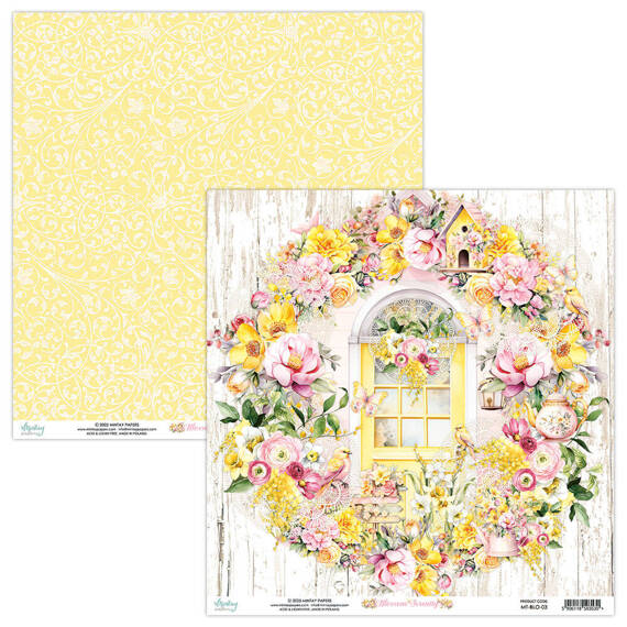 MINTAY 30x30cm doppelseitig Scrapbooking Craft Papier 240g - Blossom Serenity 03