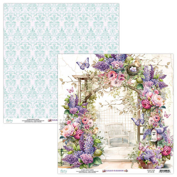 MINTAY 30x30cm doppelseitig Scrapbooking Craft Papier 240g - Lilac Garden 03