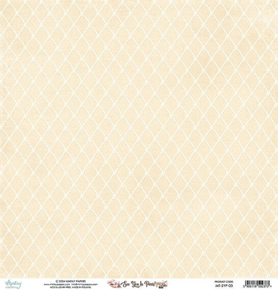 MINTAY 30x30cm doppelseitig Scrapbooking Craft Papier 240g - See You In Paris 03