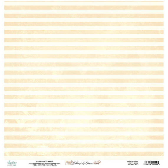 MINTAY 30x30cm doppelseitig Scrapbooking Papier mit Elementen - Always & Forever