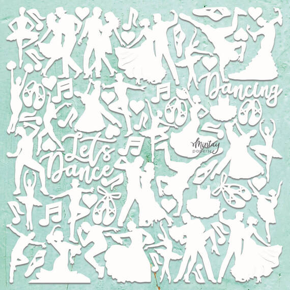 MINTAY Chippies - Dekorpappe Die Cut Chipboard Dekoration Ornament - Dance