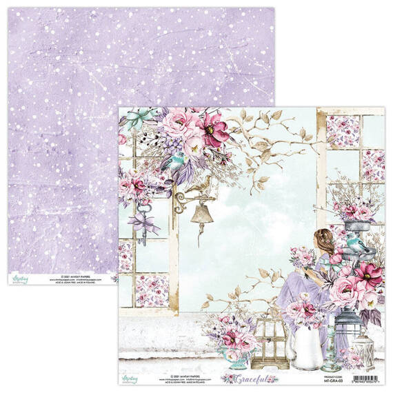 MINTAY Set 12Stk 30x30cm doppelseitig Scrapbooking Papier 24