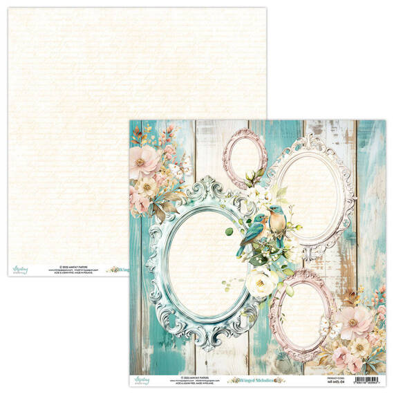 MINTAY Set 12Stk 30x30cm doppelseitig Scrapbooking Papier 240g - Academia