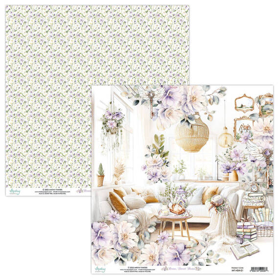 MINTAY Set 12Stk 30x30cm doppelseitig Scrapbooking Papier 240g - Home, Sweet Home