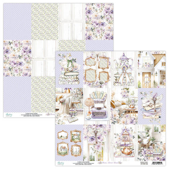 MINTAY Set 12Stk 30x30cm doppelseitig Scrapbooking Papier 240g - Home, Sweet Home