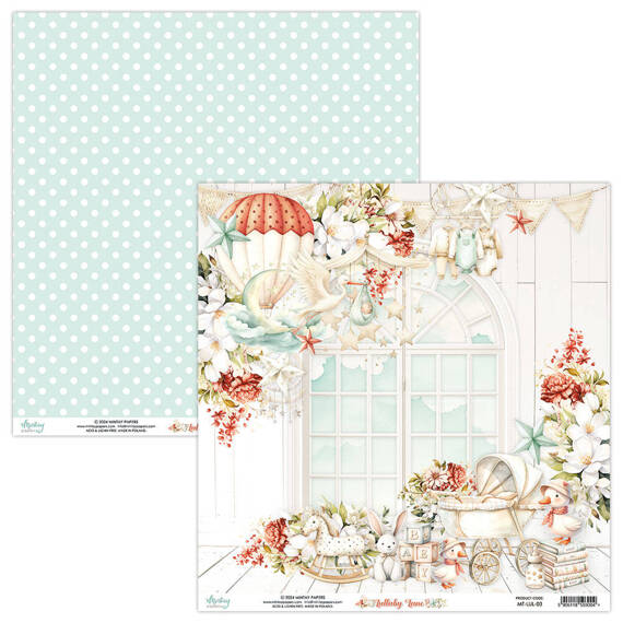 MINTAY Set 12Stk 30x30cm doppelseitig Scrapbooking Papier 240g - Lullaby Lane