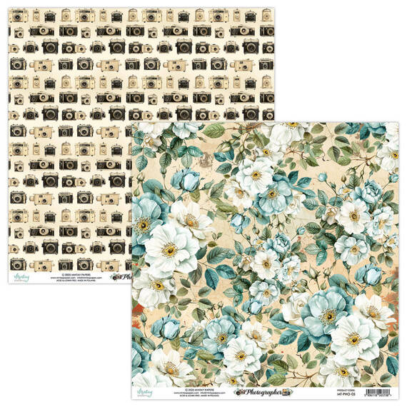 MINTAY Set 12Stk 30x30cm doppelseitig Scrapbooking Papier 240g - Photographer