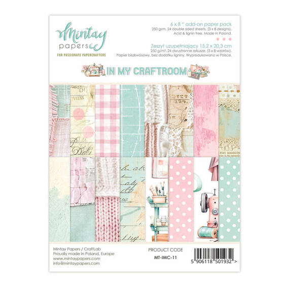 MINTAY Set  24 Blatt 15x20 doppelseitig Scrapbooking Papier - In My Craftroom