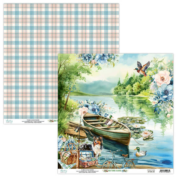 MINTAY Set 24Stk 15x15cm doppelseitig Scrapbooking Papier 240g - By The Lake