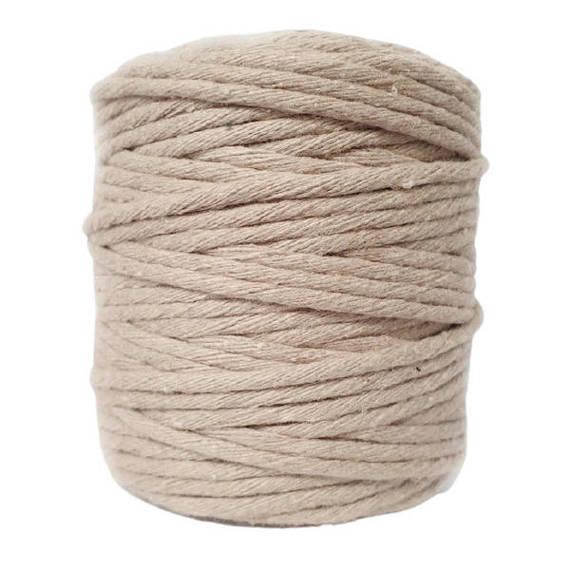 Makrameekordel aus Baumwolle Baumwollkordel 5mm - beige 100m