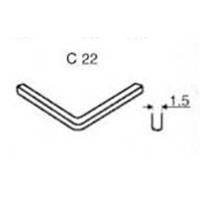 Metallecke für Alben - Nickel - 20mm - 1 Stück C22