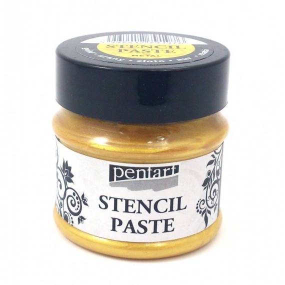 Metallic-Schablonenpaste - Schablonenpaste - PENTART - gold / gold 50ml