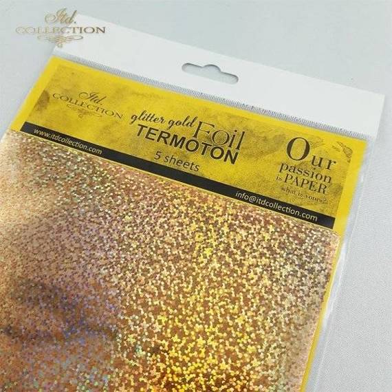 Metallische Folie Thermoton glitter gold