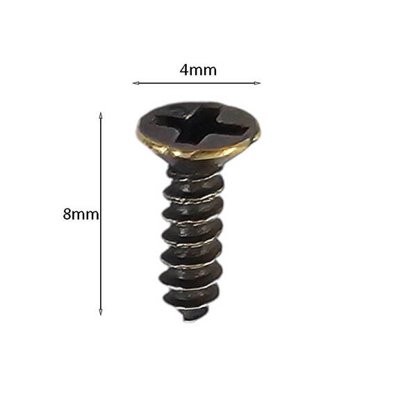 Metallschrauben Messing antik 8x4mm - 100 Stück