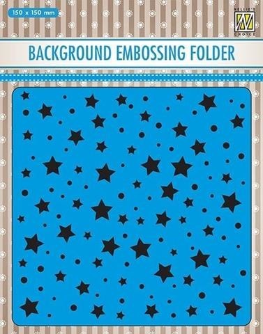 NELLIE'S CHOICE Embossing Folder Prägefolder Prägeschablone 15x15, Sternen