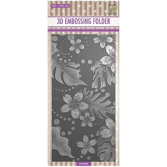 NELLIE'S CHOICE Embossing Folder Prägefolder Prägeschablone, Blumen und Blätter