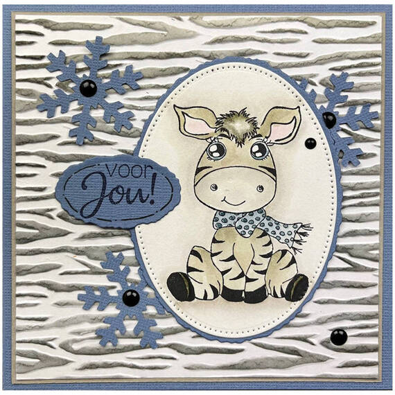 NELLIE'S CHOICE Embossing Folder Prägefolder Prägeschablone, EF3D80 Zebra