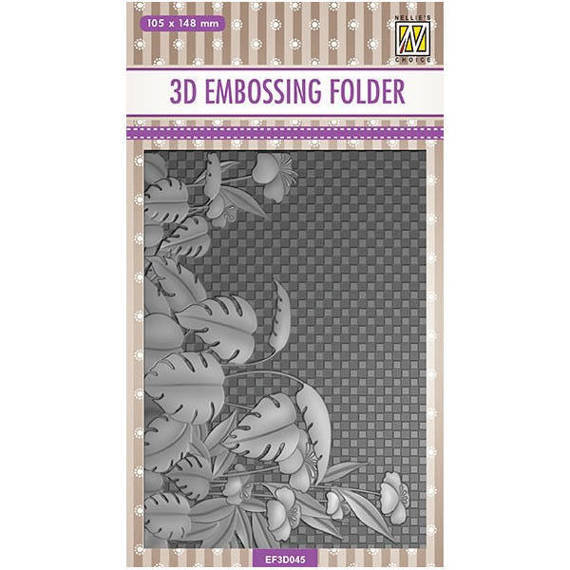 NELLIE'S CHOICE Embossing Folder Prägefolder Prägeschablone, tropische Blätter