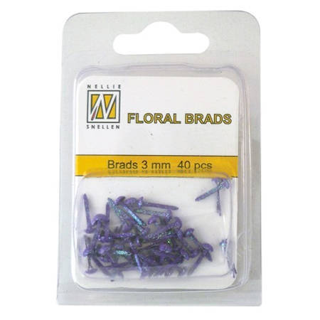 NELLIE'S Metall Brads Nieten 3mm - Scrapbooking Papierverschlüsse, violett