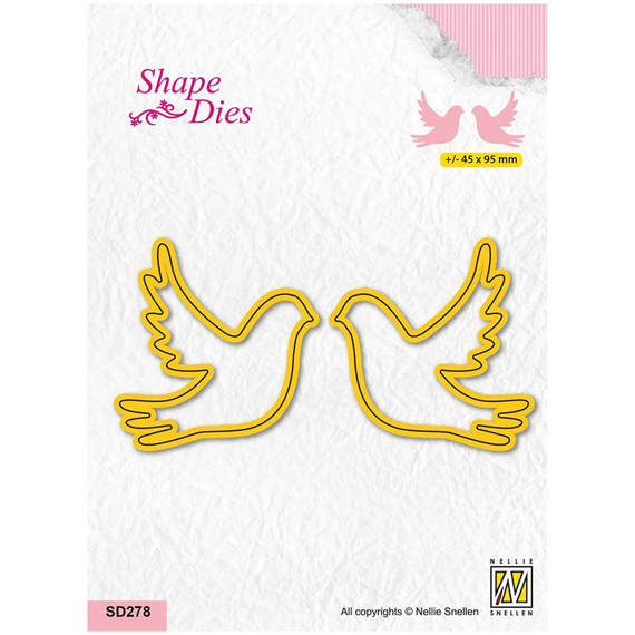 NELLIES Stanzform Präge Stanzschablone Scrapbooking Cutting Die, Doves SD278